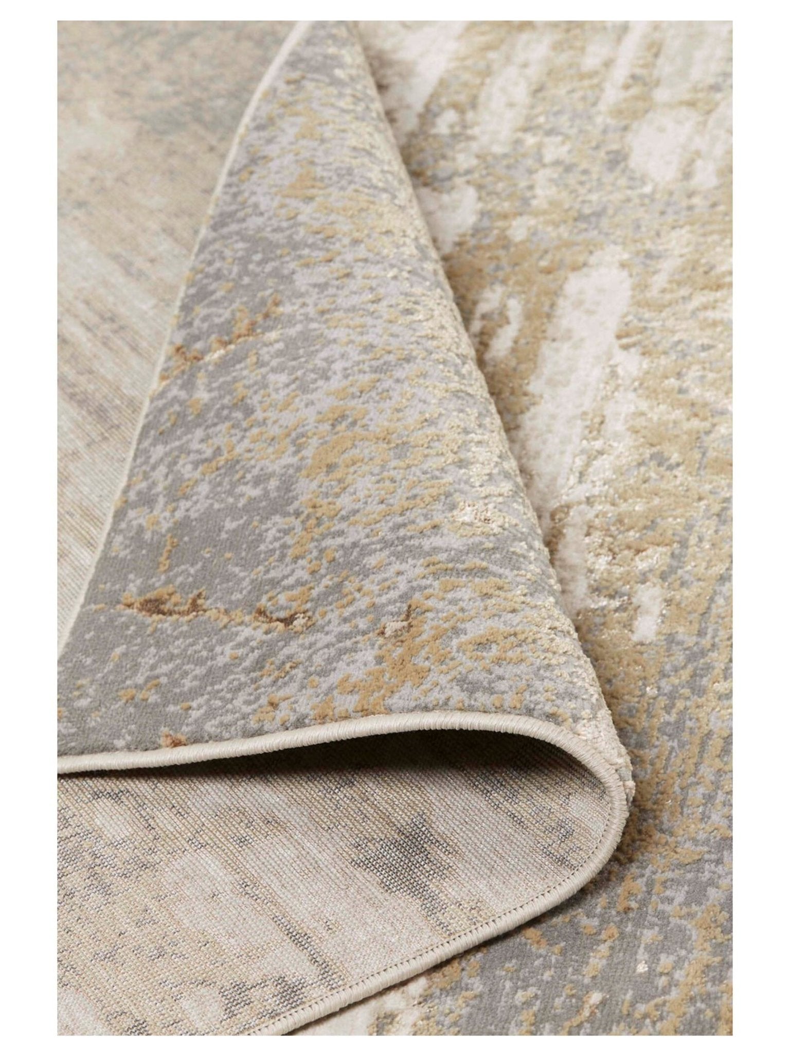 Feizy Aura 3567F Beige Gold Abstract Machine Woven Rug - Rugs - Feizy - Atlanta Designer Rugs