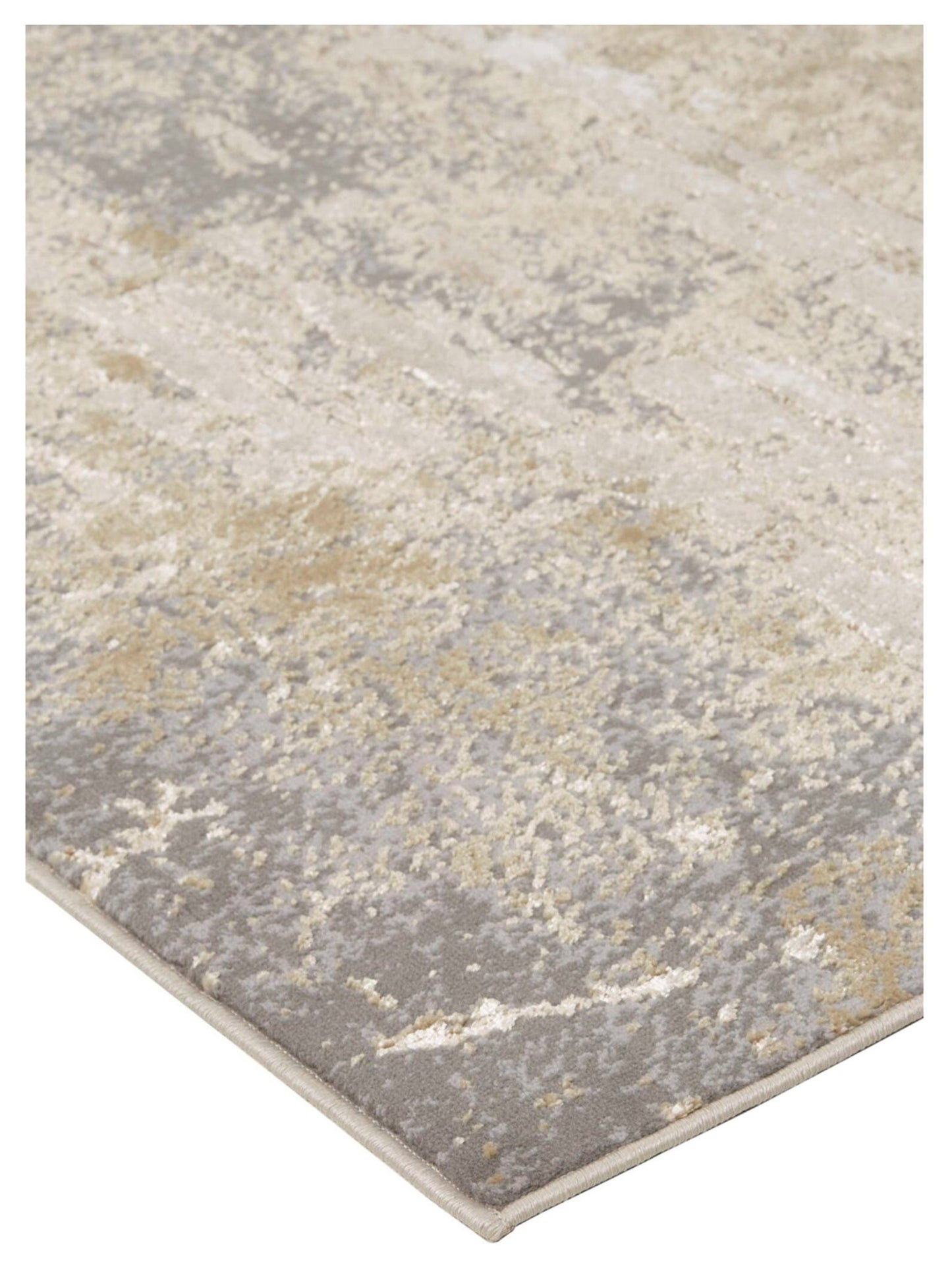 Feizy Aura 3567F Beige Gold Abstract Machine Woven Rug - Rugs - Feizy - Atlanta Designer Rugs