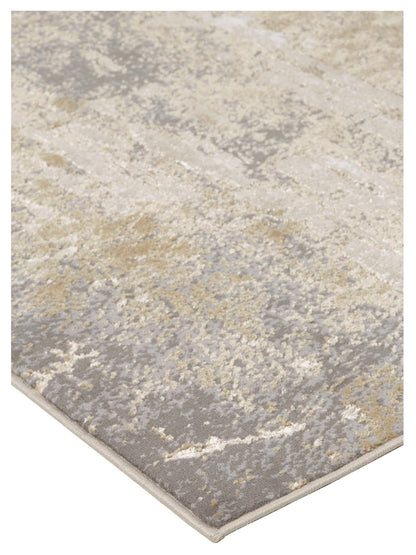 Feizy Aura 3567F Beige Gold Abstract Machine Woven Rug - Rugs - Feizy - Atlanta Designer Rugs