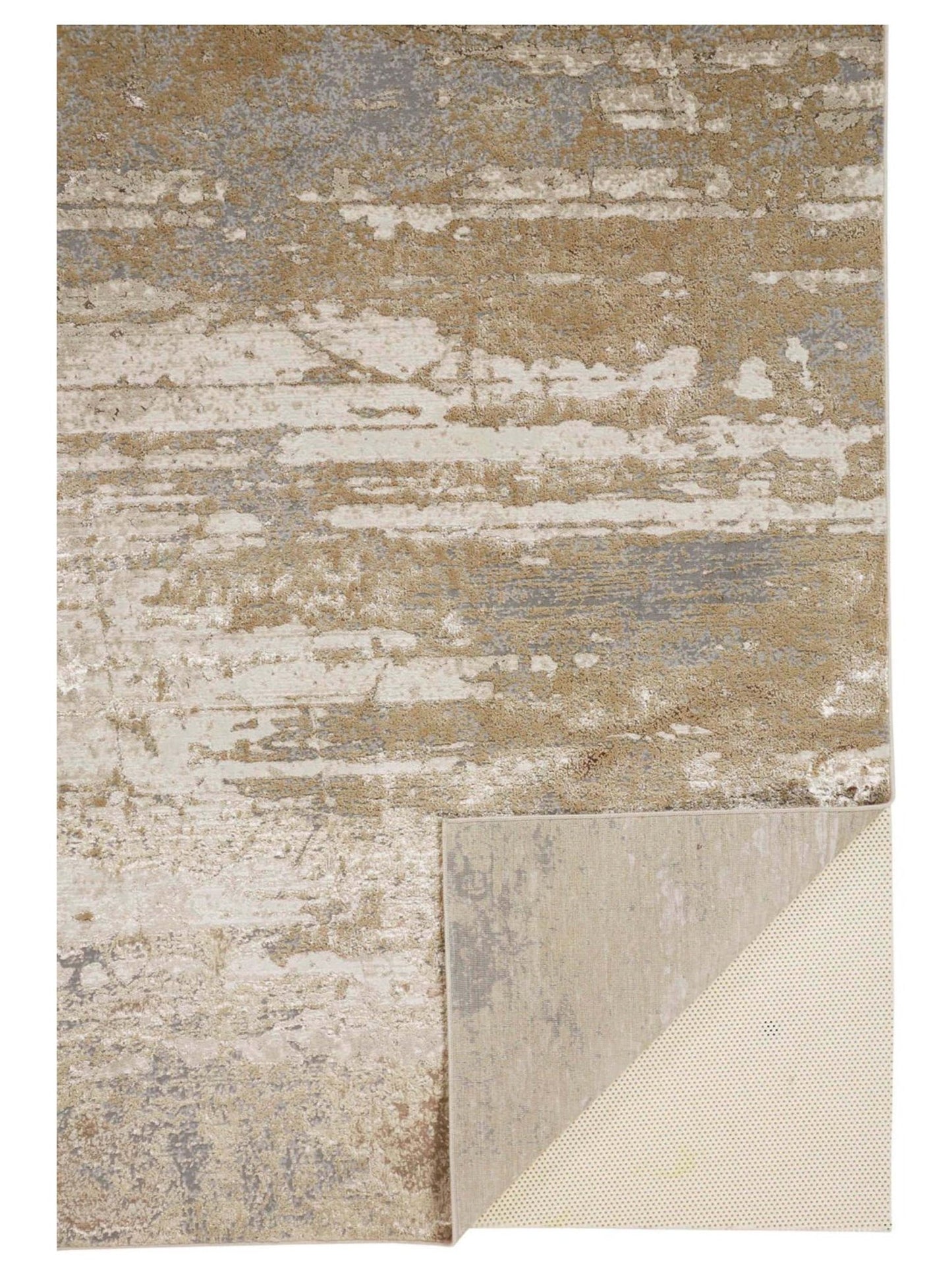 Feizy Aura 3567F Beige Gold Abstract Machine Woven Rug - Rugs - Feizy - Atlanta Designer Rugs