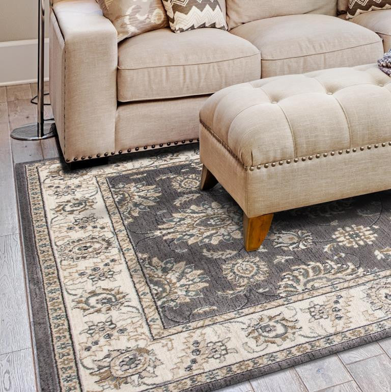 Kas Avalon 5608 Grey Ivory Traditional Machine Woven Rug