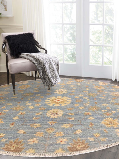 Artisan Patricia Aqua Traditional Knotted Rug - Rugs - Artisan - Atlanta Designer Rugs
