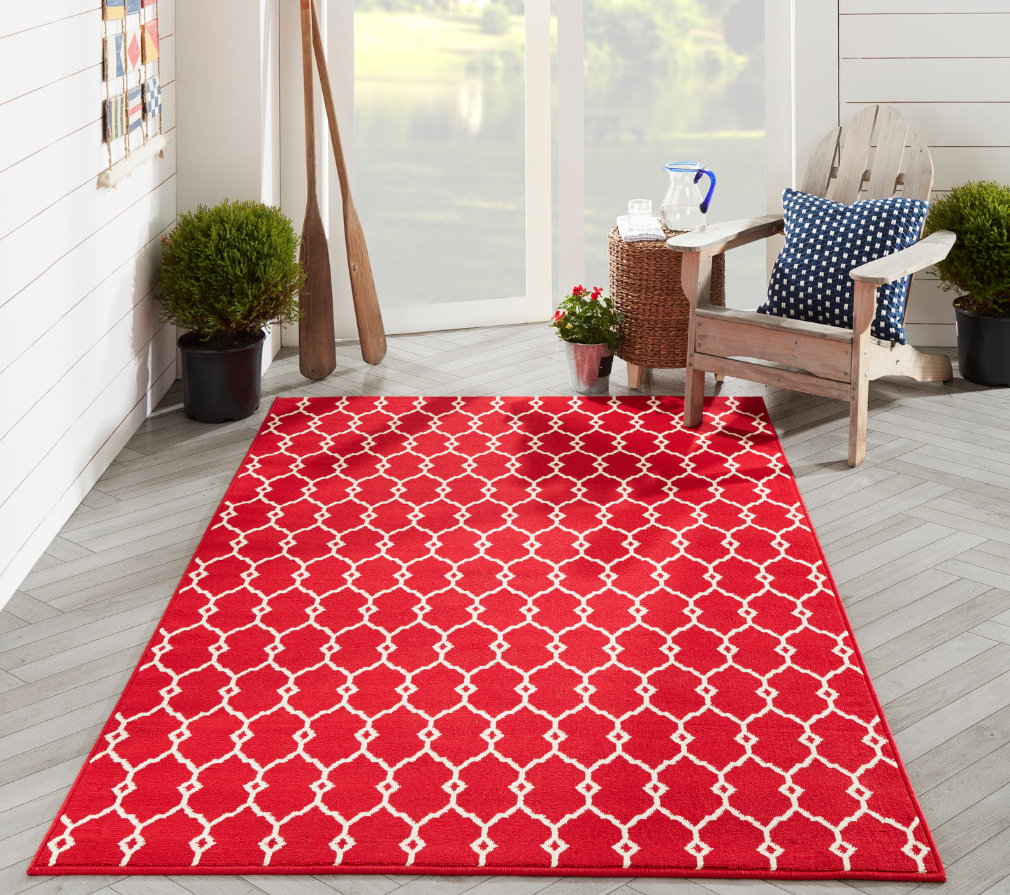 Momeni Baja  Red  Contemporary