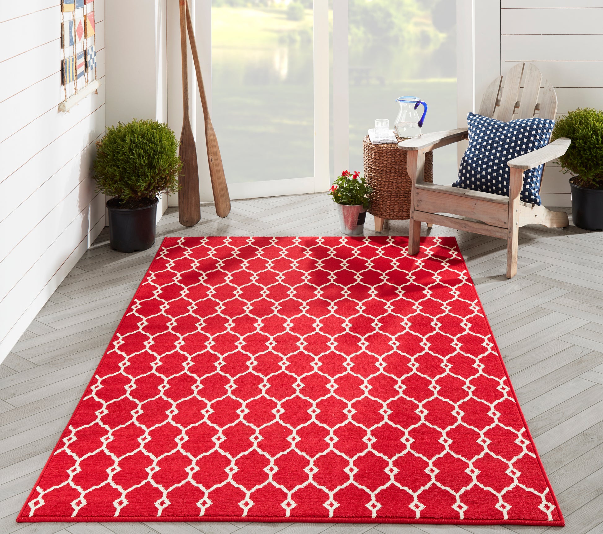 Momeni Baja  Red  Contemporary