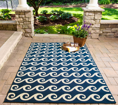 Momeni Baja  Navy  Contemporary