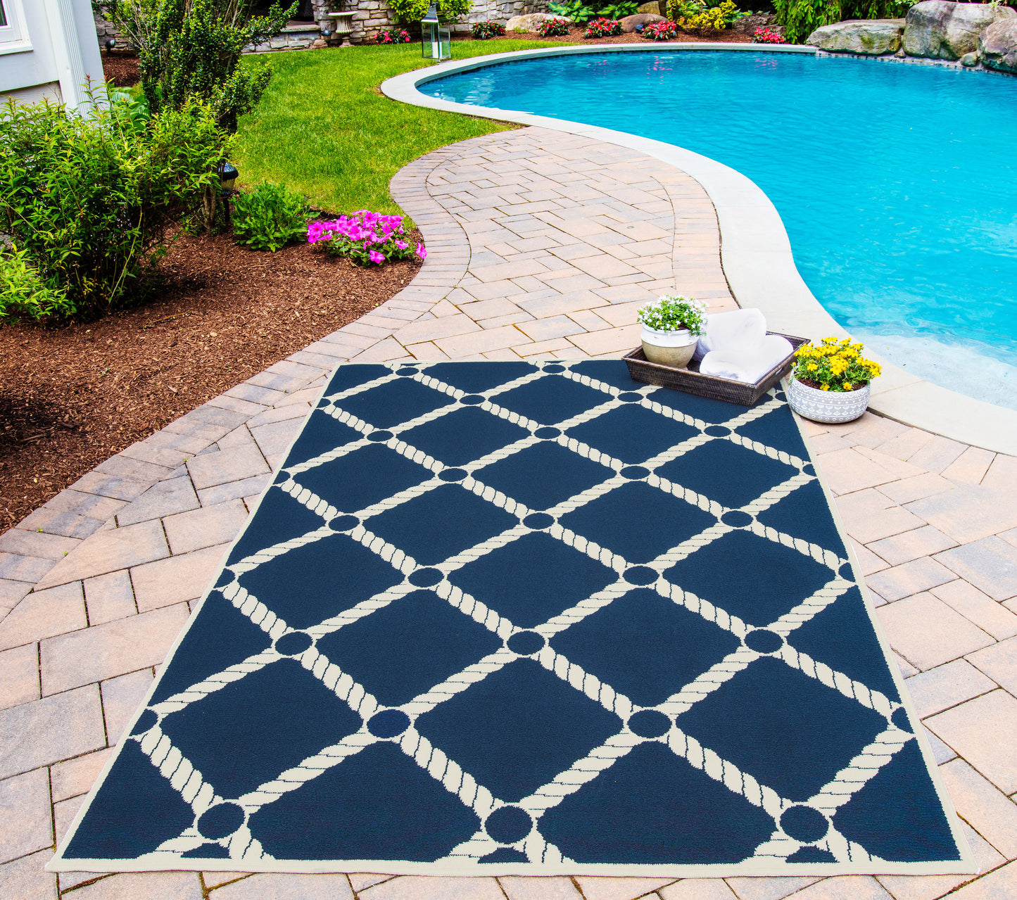 Momeni Baja  Navy  Contemporary