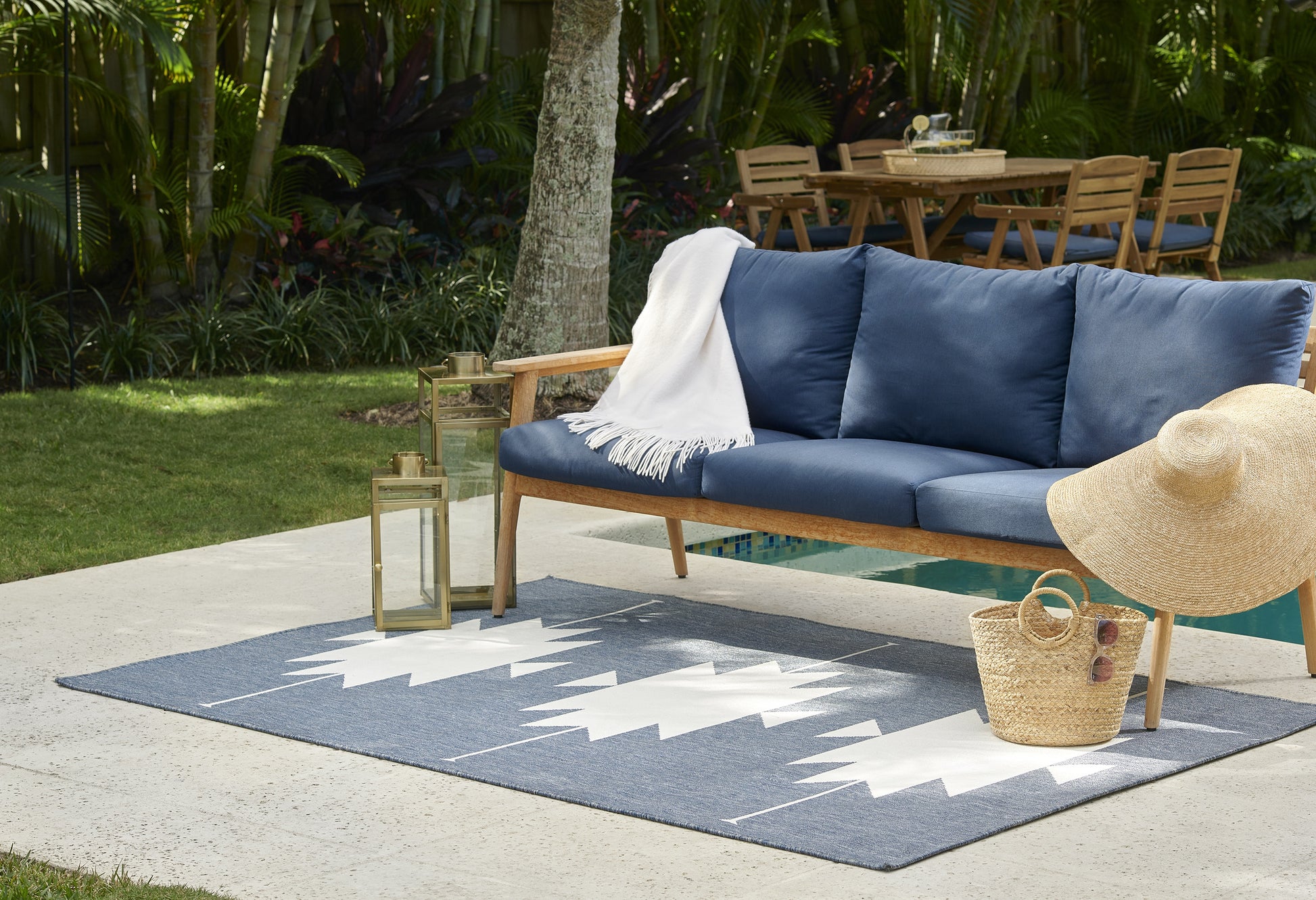 Momeni Baja  Denim  Contemporary
