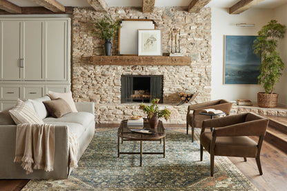 Magnolia Home by Joanna Gaines x Loloi Banks  Denim Clay Machine Washable