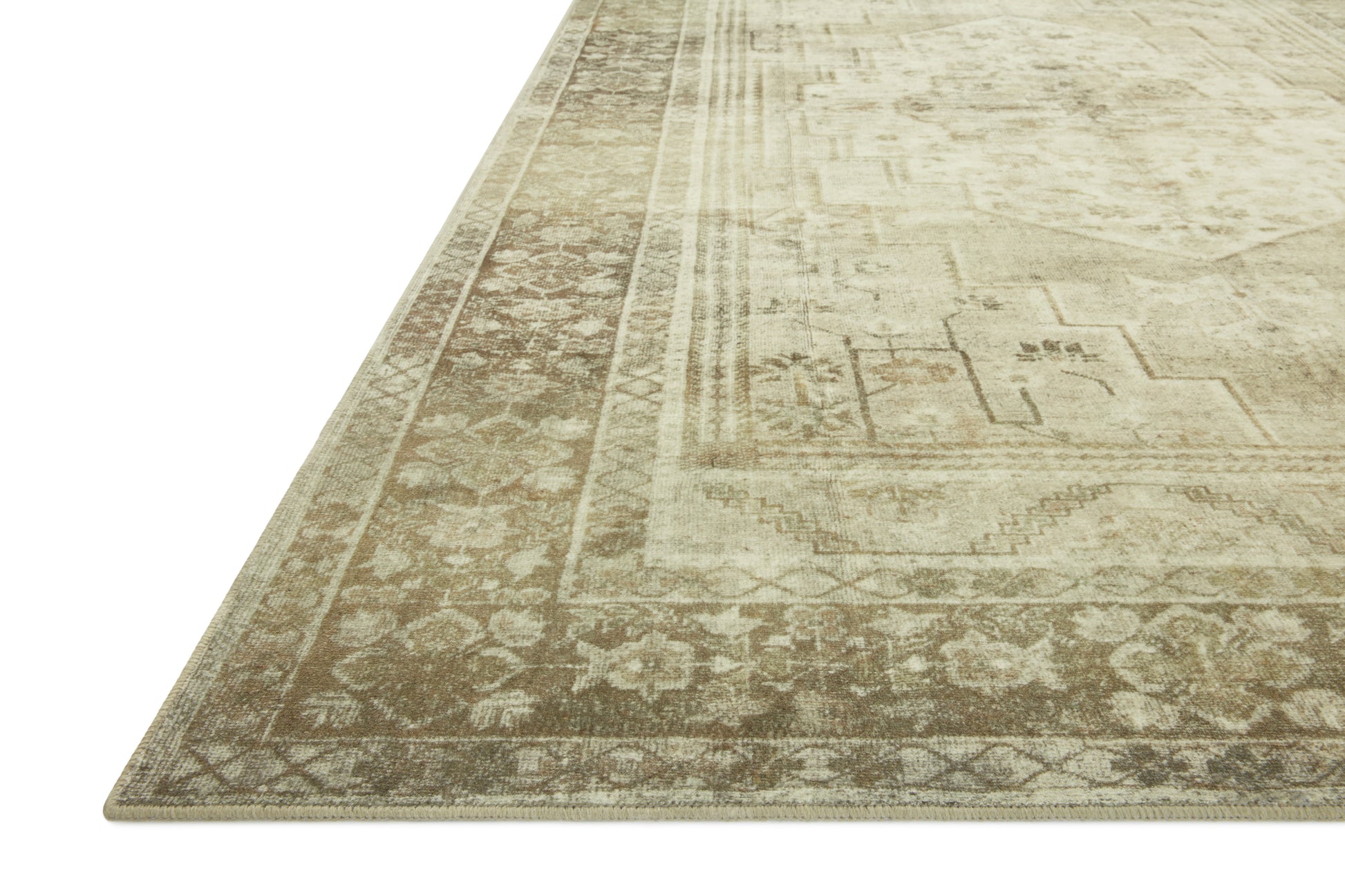 Magnolia Home by Joanna Gaines x Loloi Banks  Natural Granite Machine Washable
