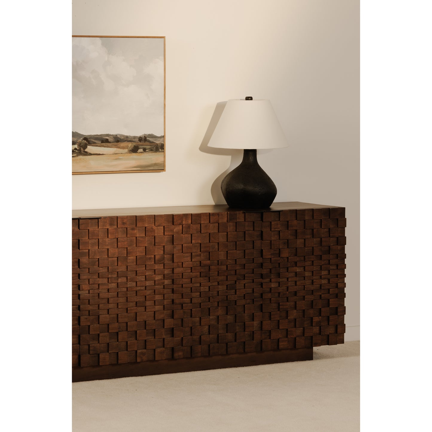 Moes Home Sideboards EASTON Brown Mid-Century Modern Furniture Rug