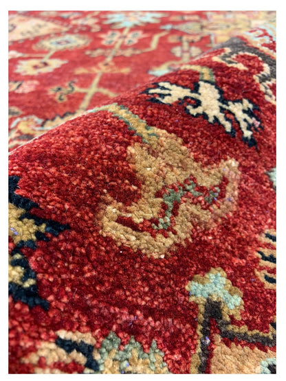 Artisan Anna Red Black Traditional Knotted Rug - Rugs - Artisan - Atlanta Designer Rugs