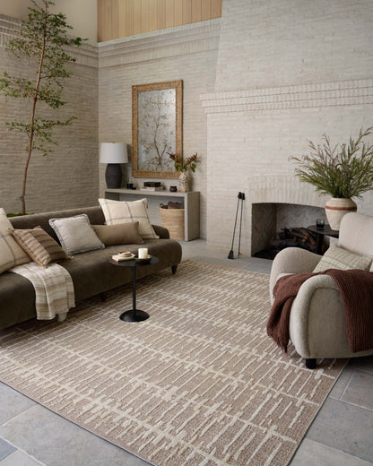 Amber Lewis x Loloi Bexley  Taupe Natural Contemporary