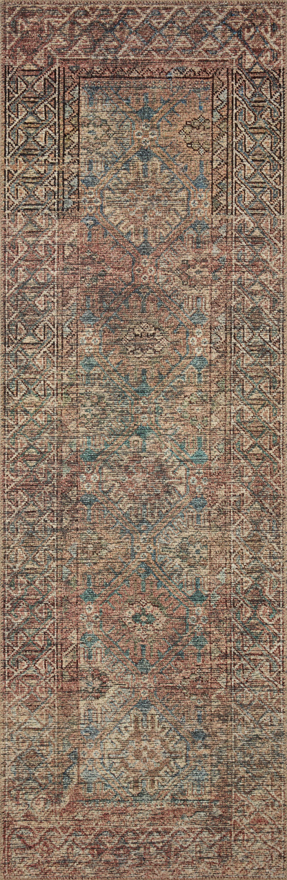 Amber Lewis x Loloi Billie  Aqua Rust Traditional