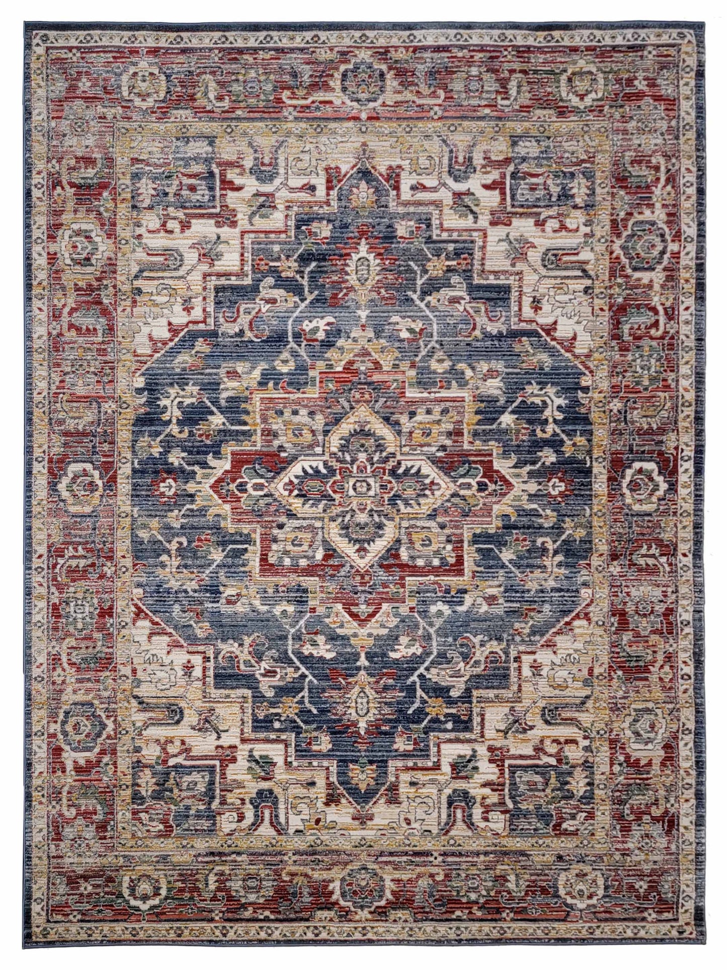 Artisan Bellisimo Blue Red Traditional Machinemade Rug