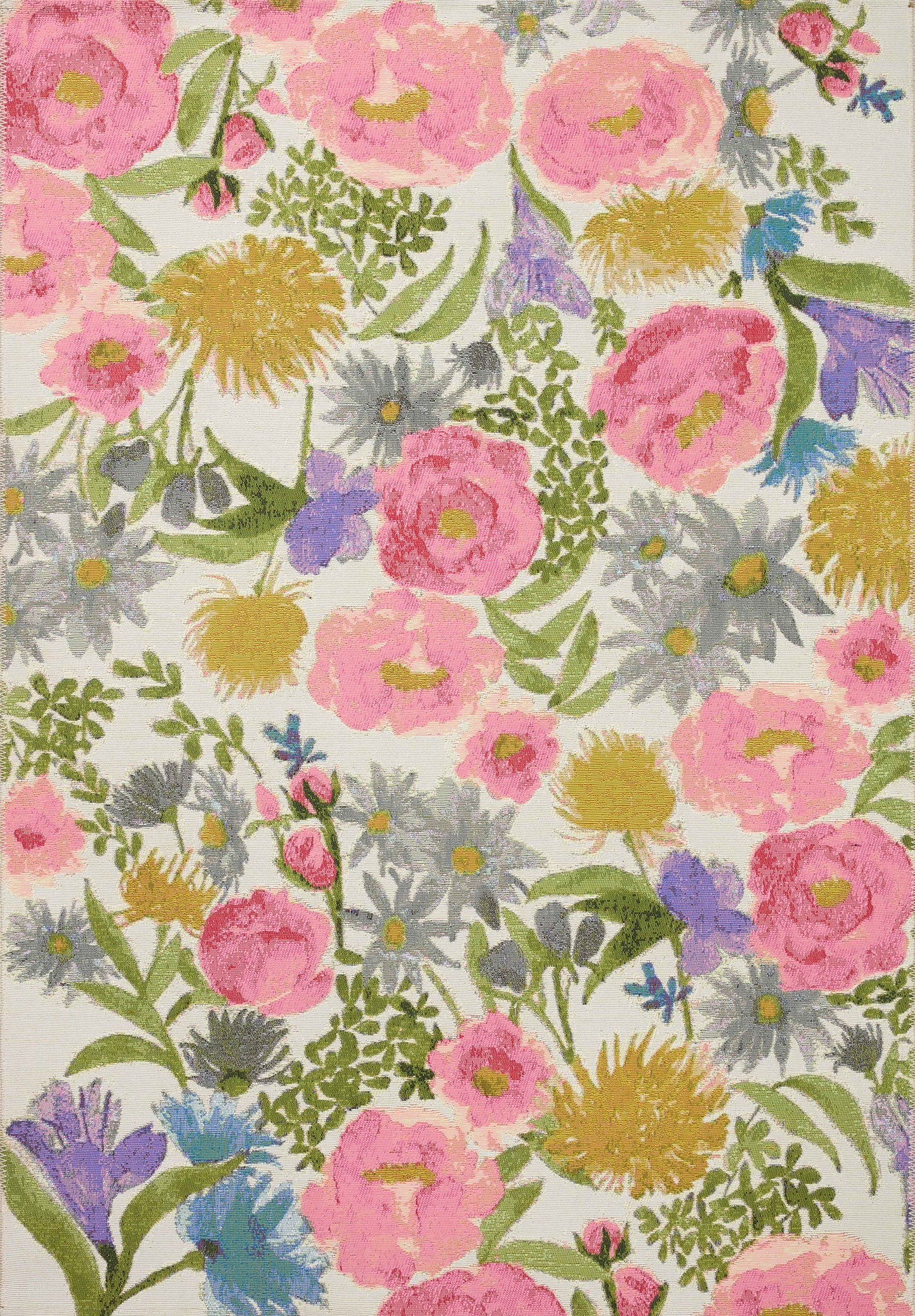 Loloi II Botanical  Ivory Multi Indoor/Outdoor