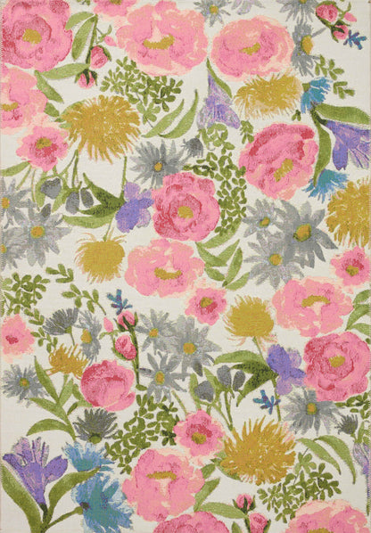 Loloi II Botanical  Ivory Multi Indoor/Outdoor