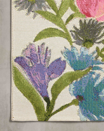 Loloi II Botanical  Ivory Multi Indoor/Outdoor