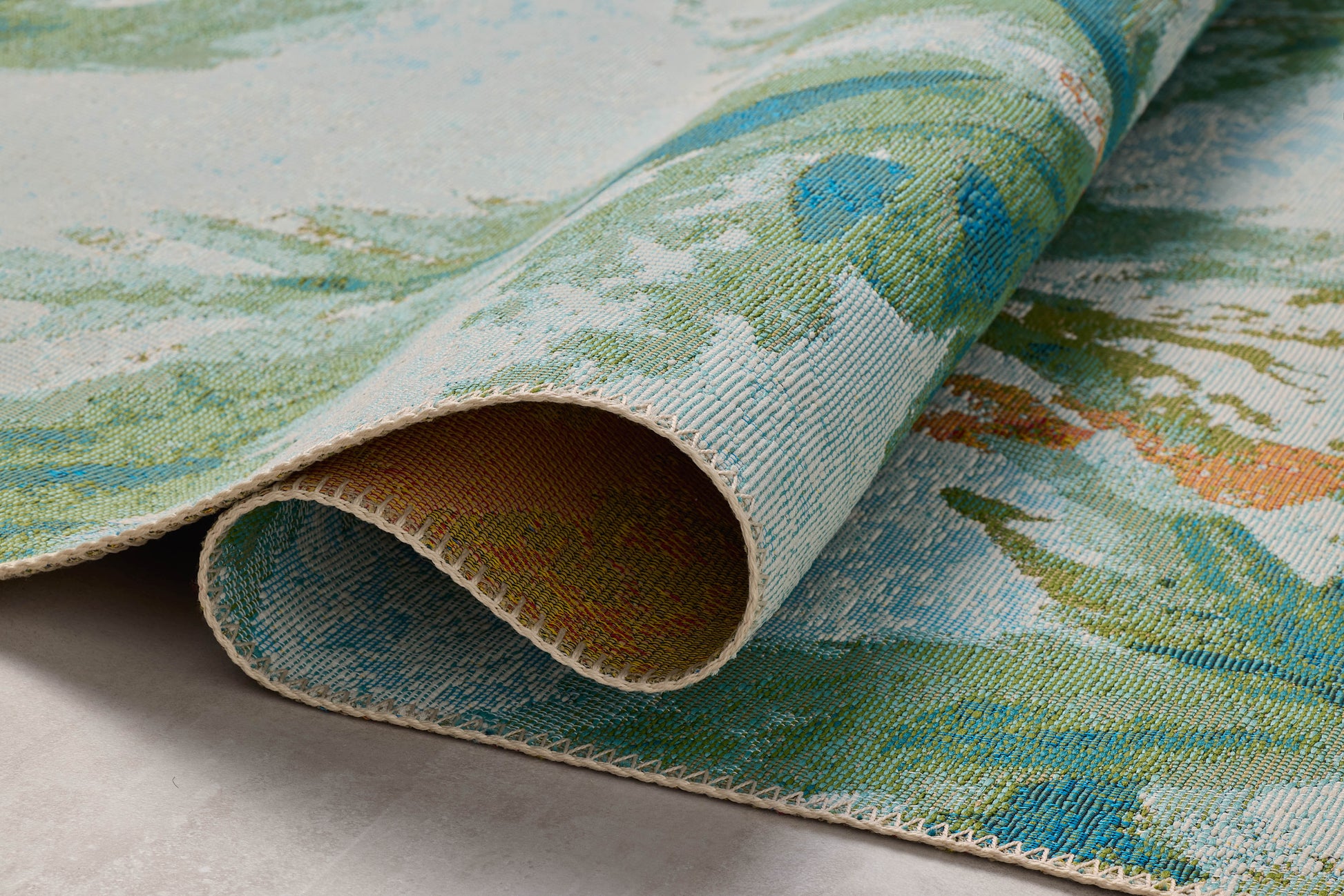 Loloi II Botanical  Sky Green Indoor/Outdoor