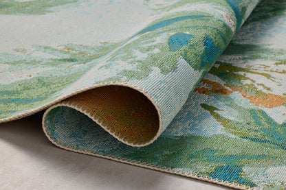 Loloi II Botanical  Sky Green Indoor/Outdoor