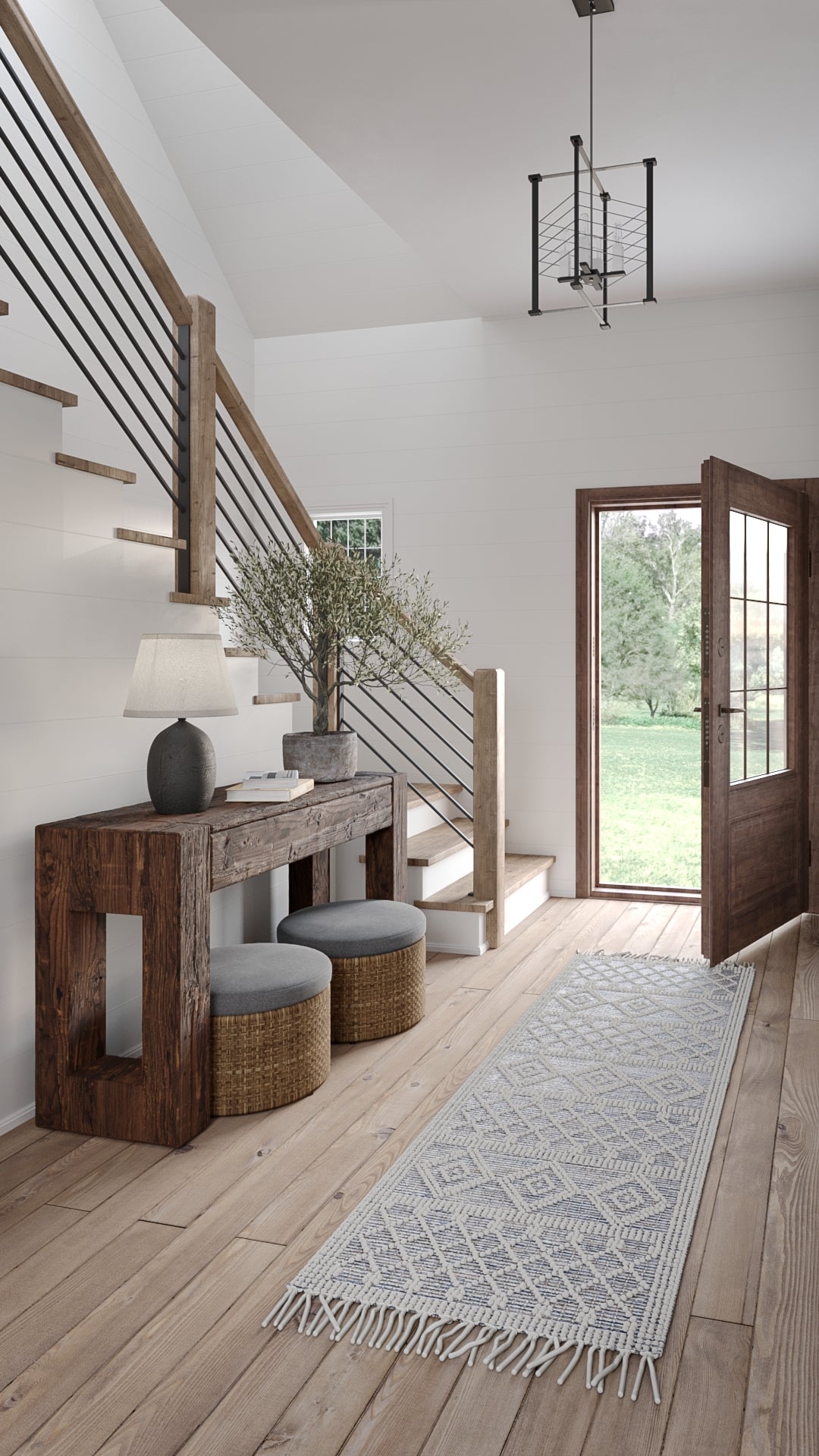 Momeni Boulder  Blue  Contemporary