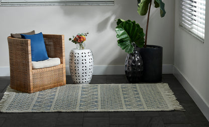 Momeni Boulder  Blue  Contemporary
