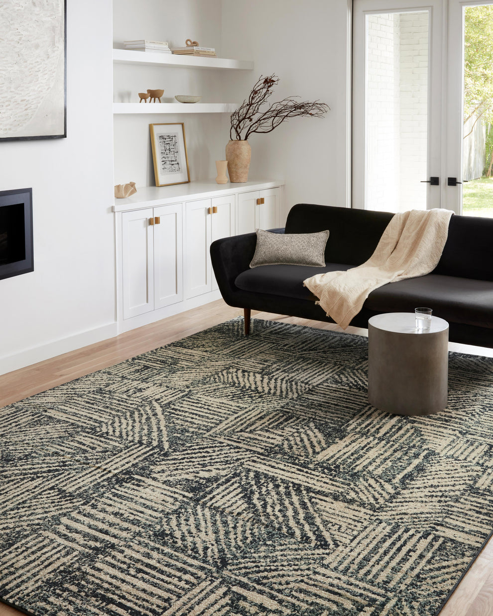 Tousi Rugs Loloi Bowery BOW-01 Midnight Taupe Contemporary Power Loomed Rug ...