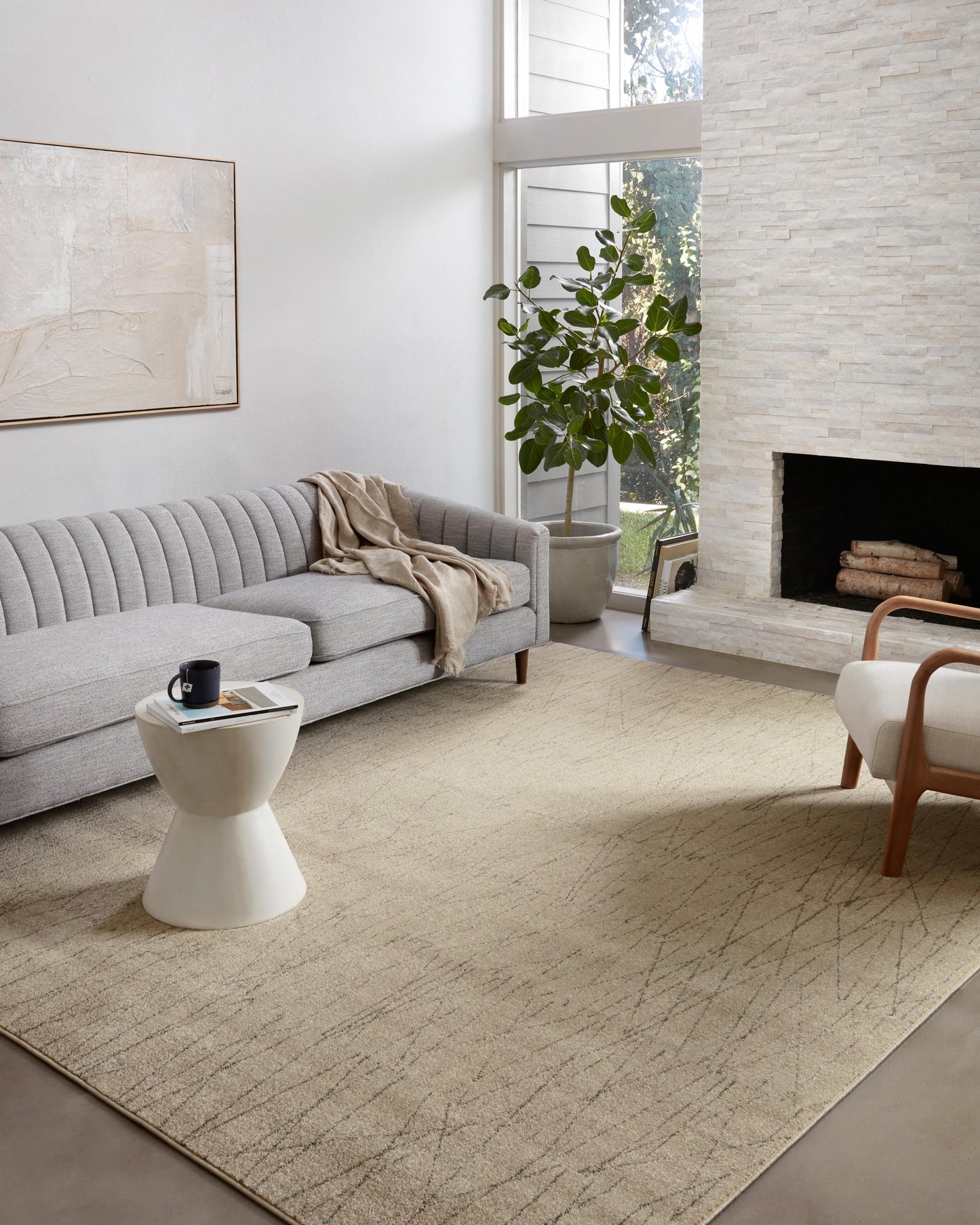 Loloi II Bowery  Beige Pepper Contemporary