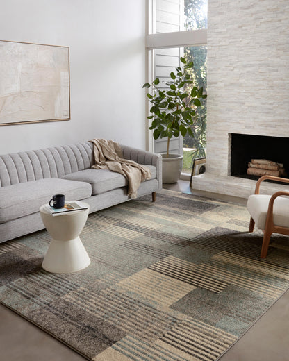 Loloi II Bowery  Storm Taupe Contemporary