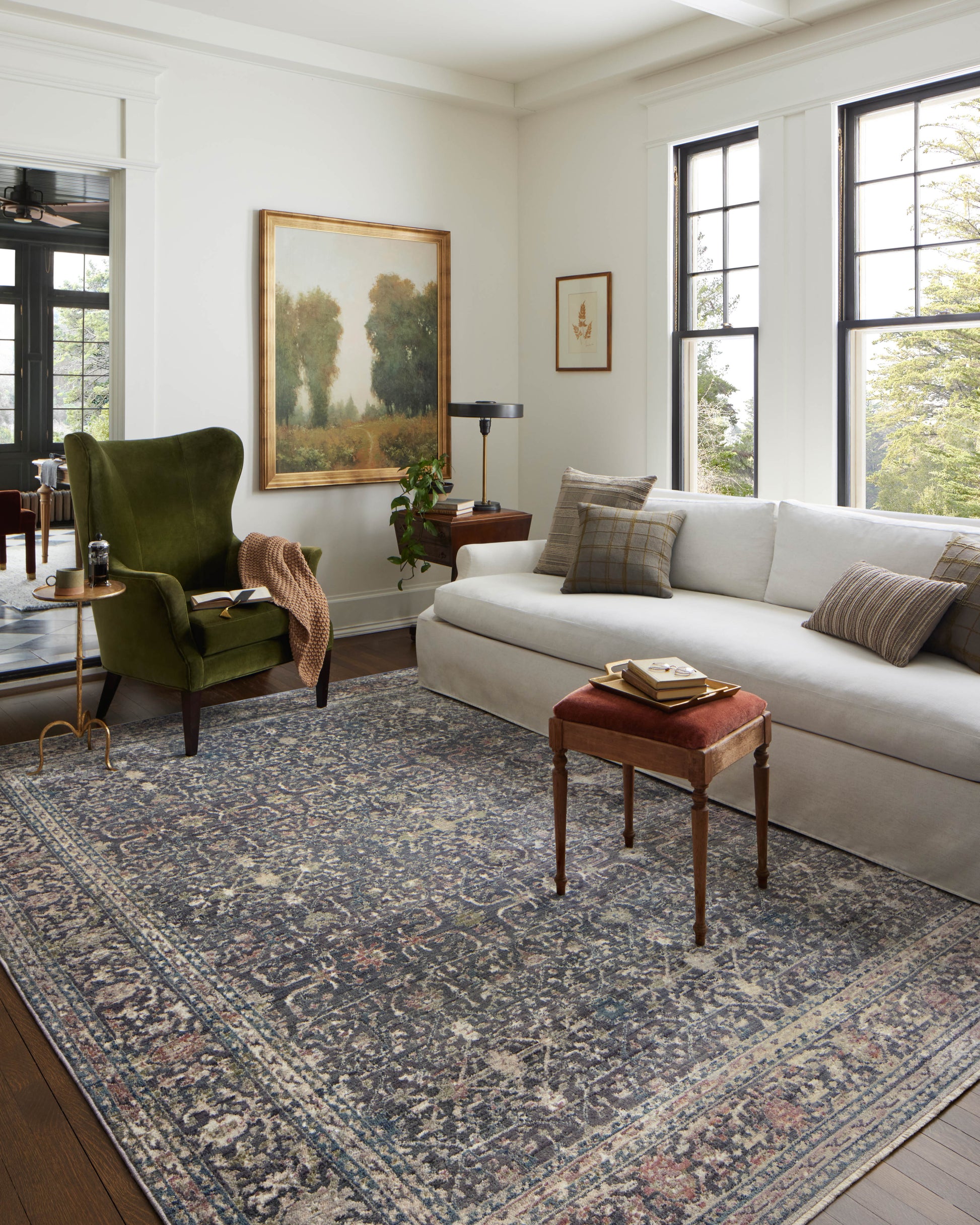 Jean Stoffer x Loloi Bradbury  Midnight  Multi Contemporary