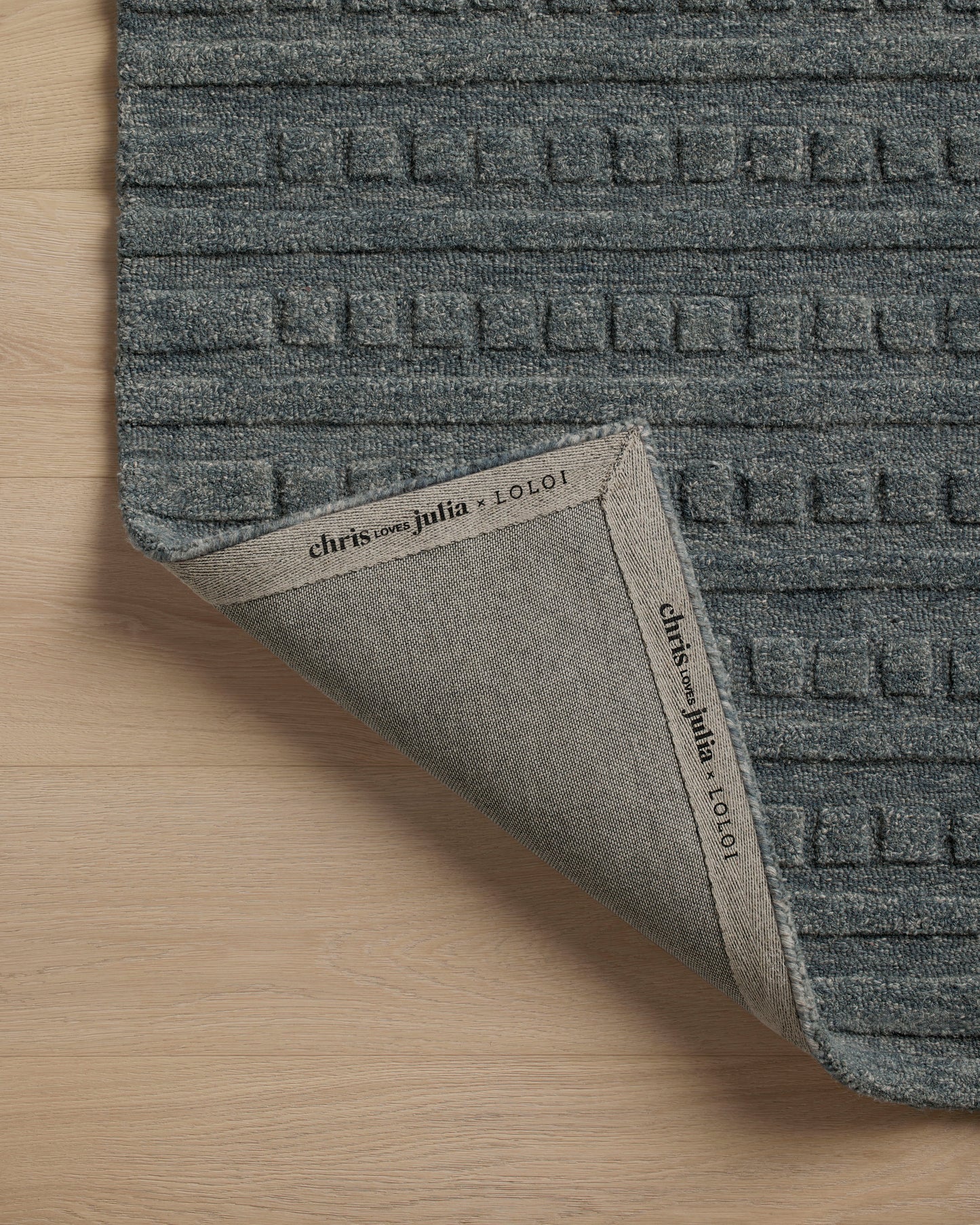 Chris Loves Julia x Loloi Bradley  Teal Teal Contemporary