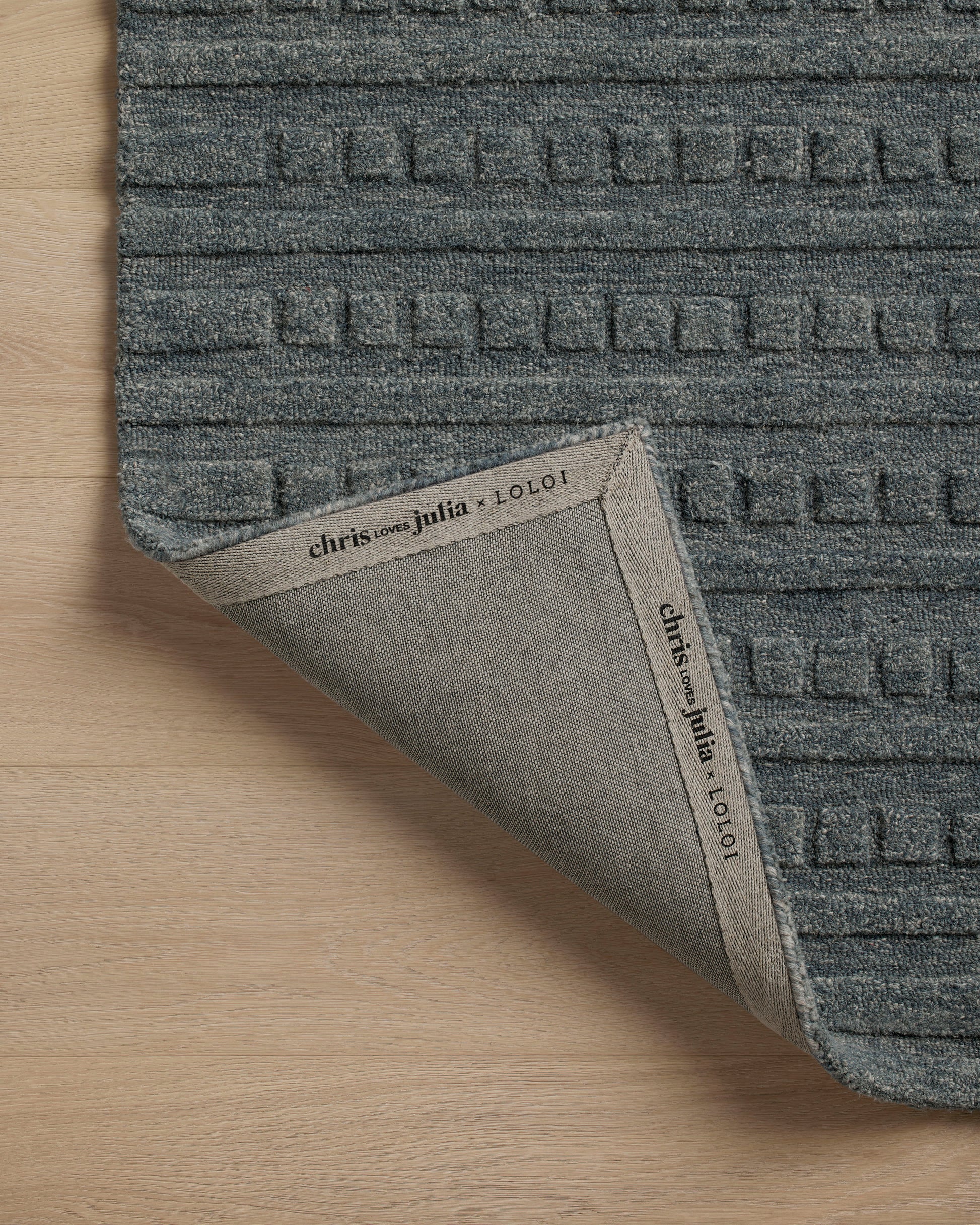 Chris Loves Julia x Loloi Bradley  Teal Teal Contemporary