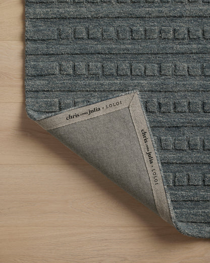 Chris Loves Julia x Loloi Bradley  Teal Teal Contemporary