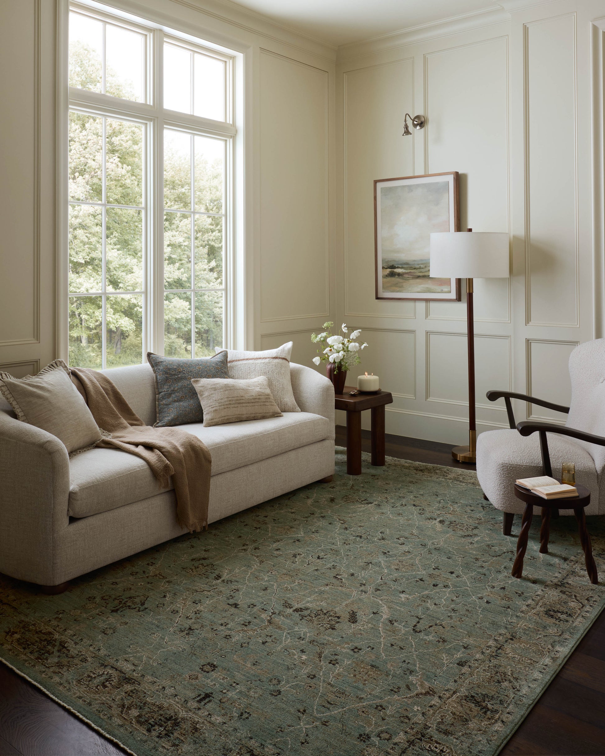 Loloi Briar  Aqua Olive Traditional