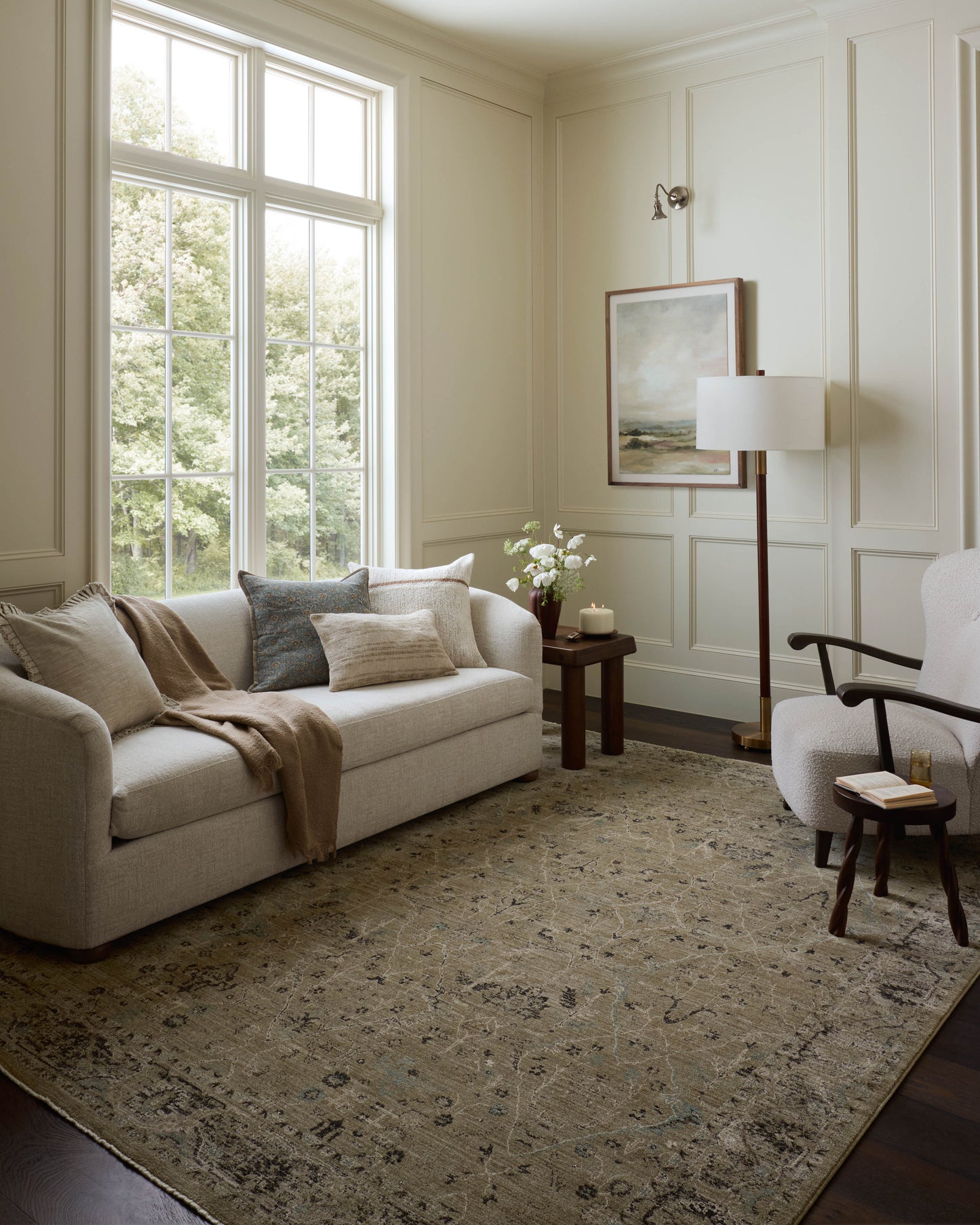 Loloi Briar  Olive Stone Traditional