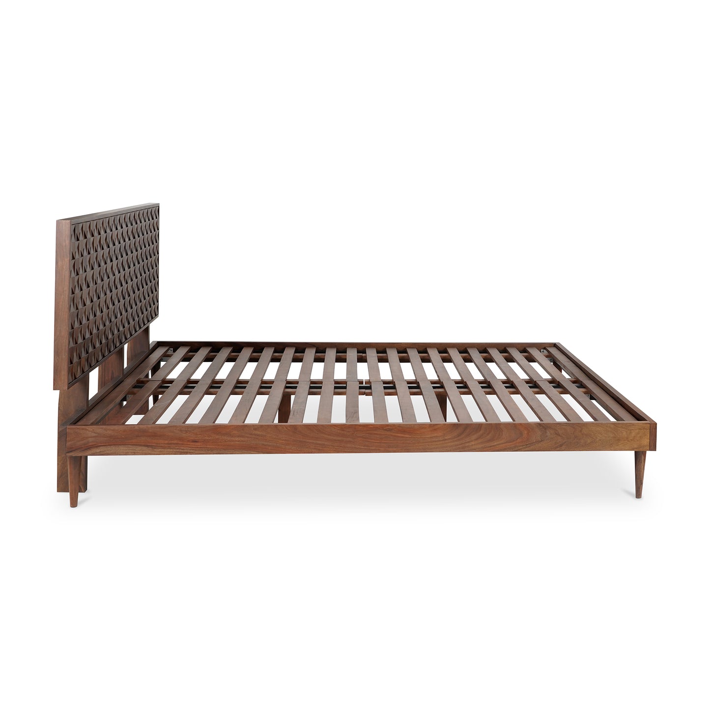 Moes Home Beds Pablo Brown Mid-Century Modern Furniture