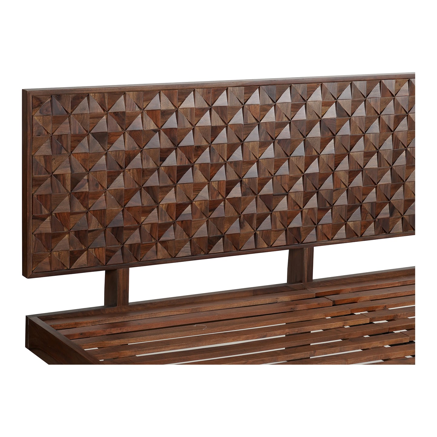 Moes Home Beds Pablo Brown Mid-Century Modern Furniture