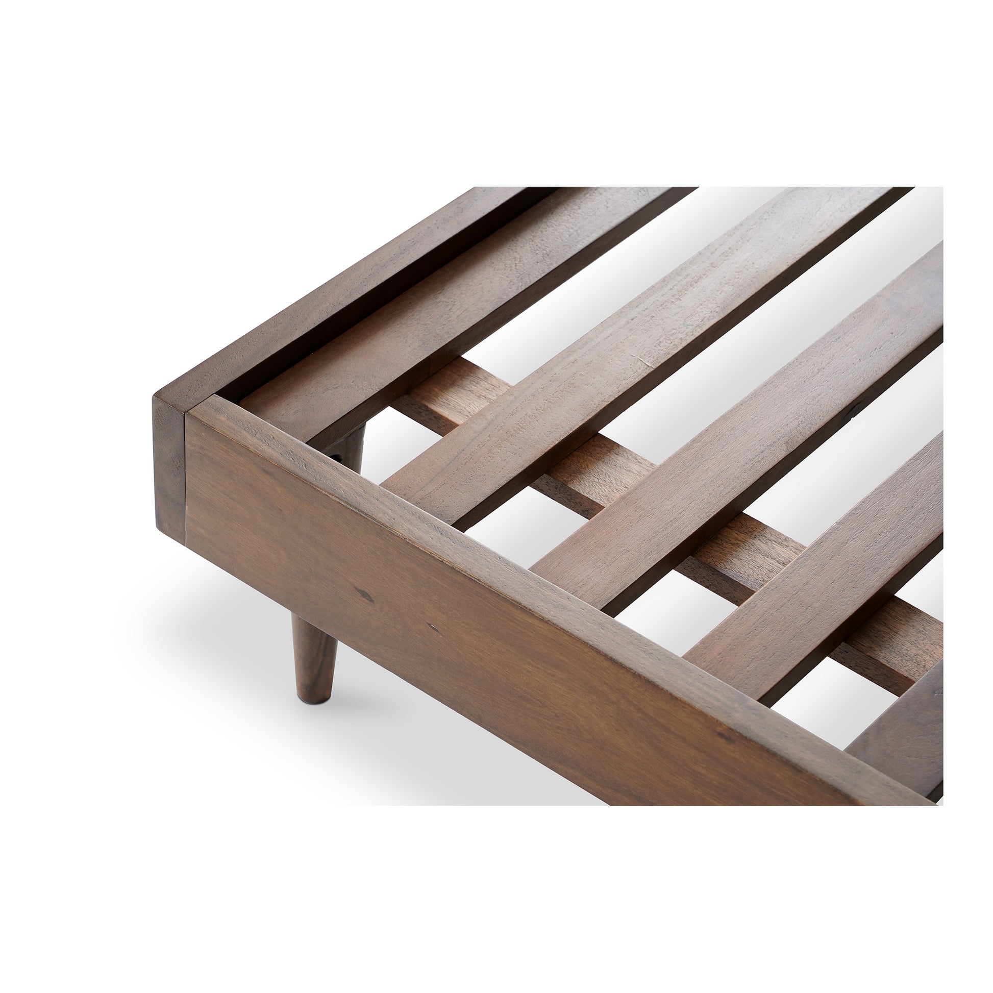 Moes Home Beds Pablo Brown Mid-Century Modern Furniture