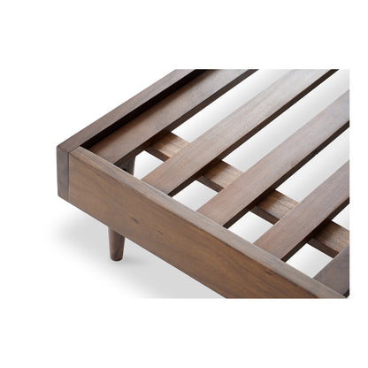 Moes Home Beds Pablo Brown Mid-Century Modern Furniture