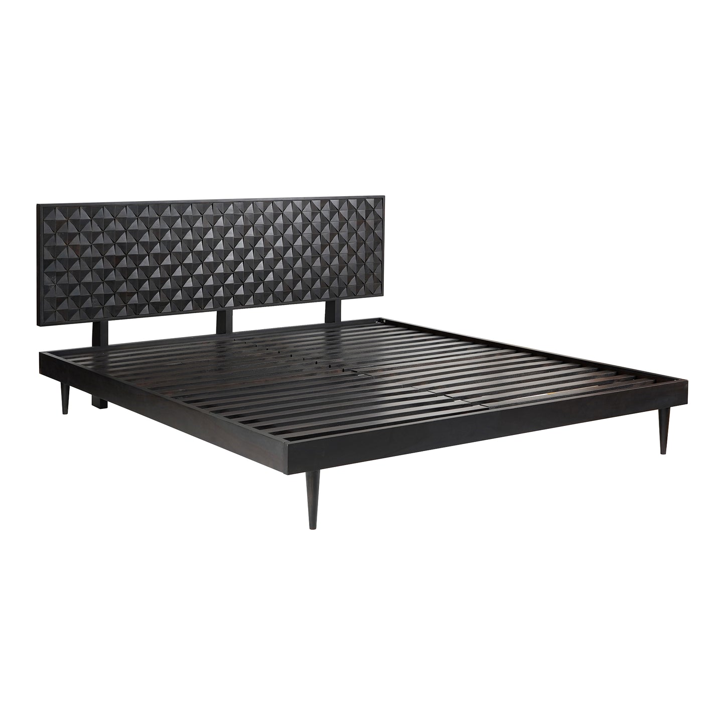 Moes Home Beds Pablo Black Mid-Century Modern Furniture