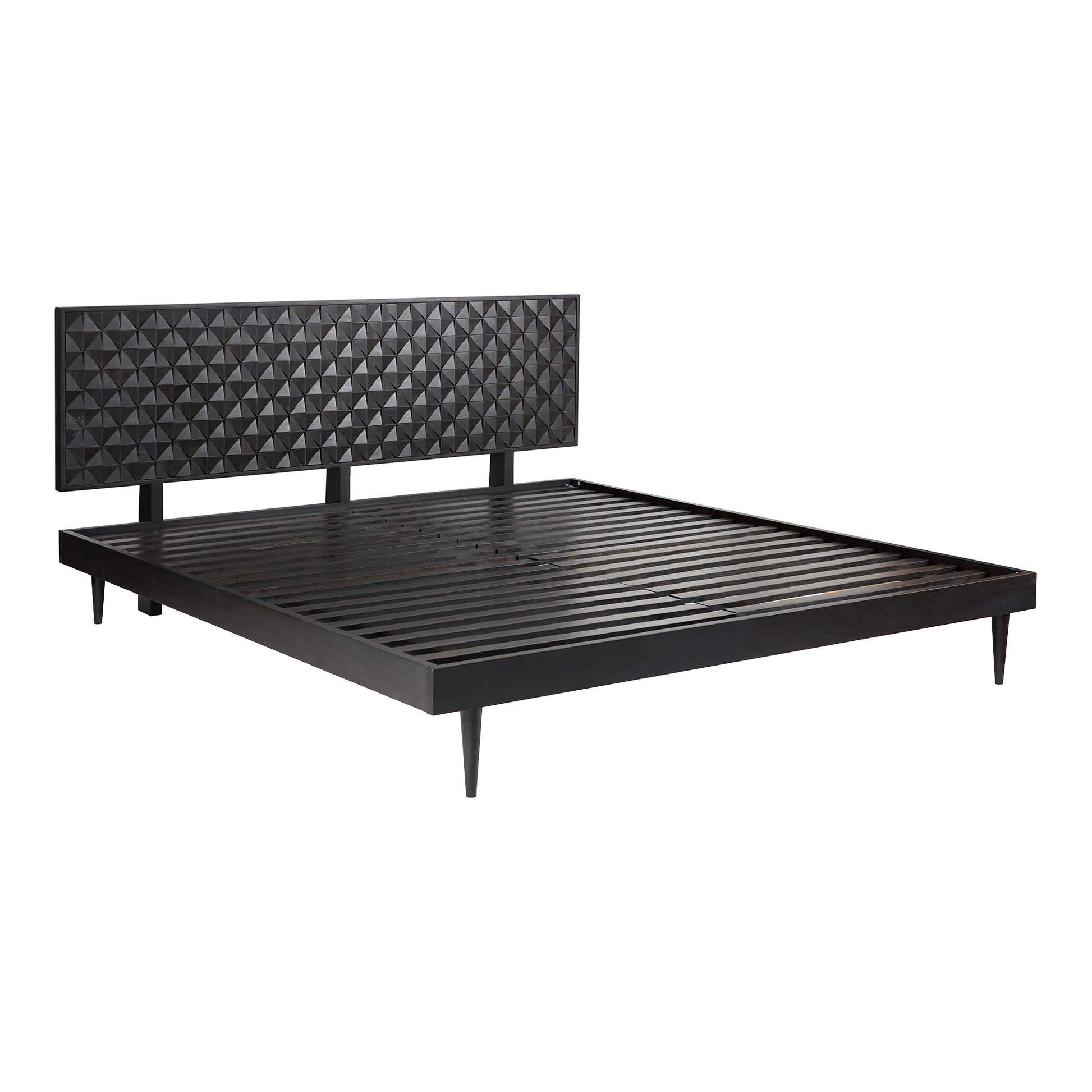 Moes Home Beds Pablo Black Mid-Century Modern Furniture