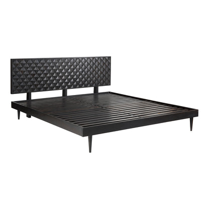 Moes Home Beds Pablo Black Mid-Century Modern Furniture