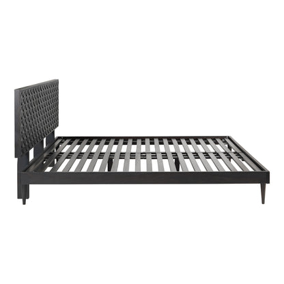 Moes Home Beds Pablo Black Mid-Century Modern Furniture