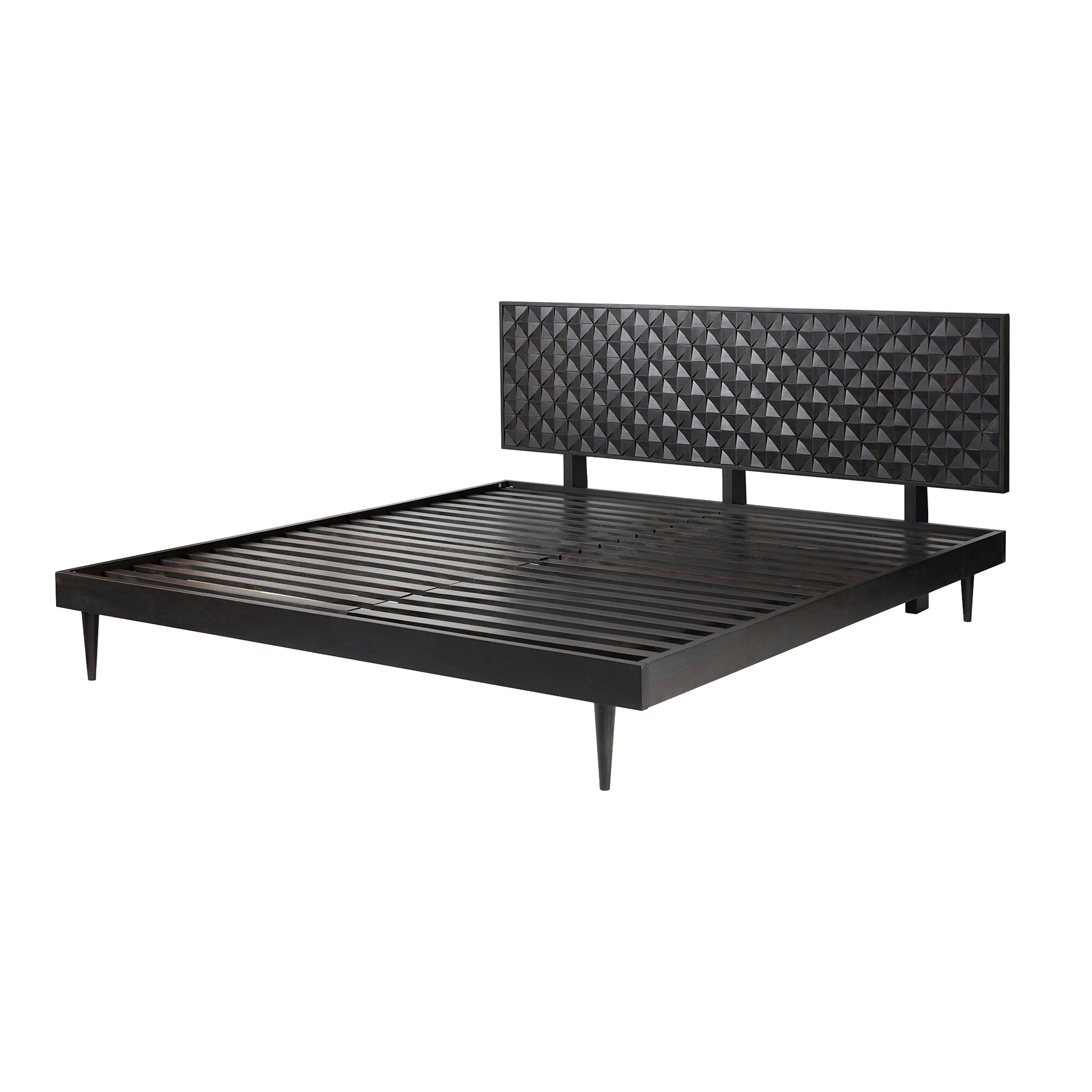 Moes Home Beds Pablo Black Mid-Century Modern Furniture