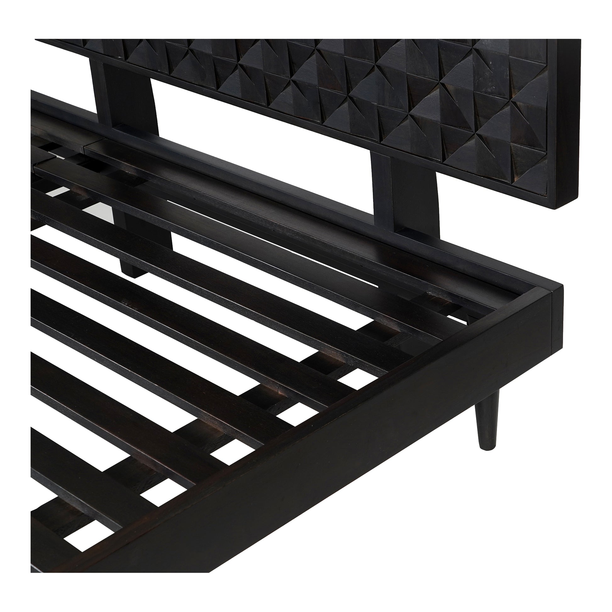 Moes Home Beds Pablo Black Mid-Century Modern Furniture