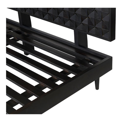 Moes Home Beds Pablo Black Mid-Century Modern Furniture