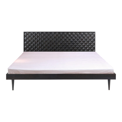 Moes Home Beds Pablo Black Mid-Century Modern Furniture