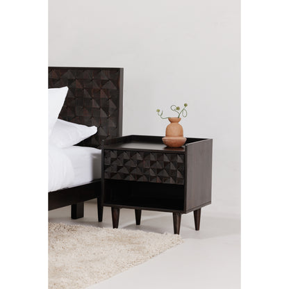 Moes Home Beds Pablo Black Mid-Century Modern Furniture