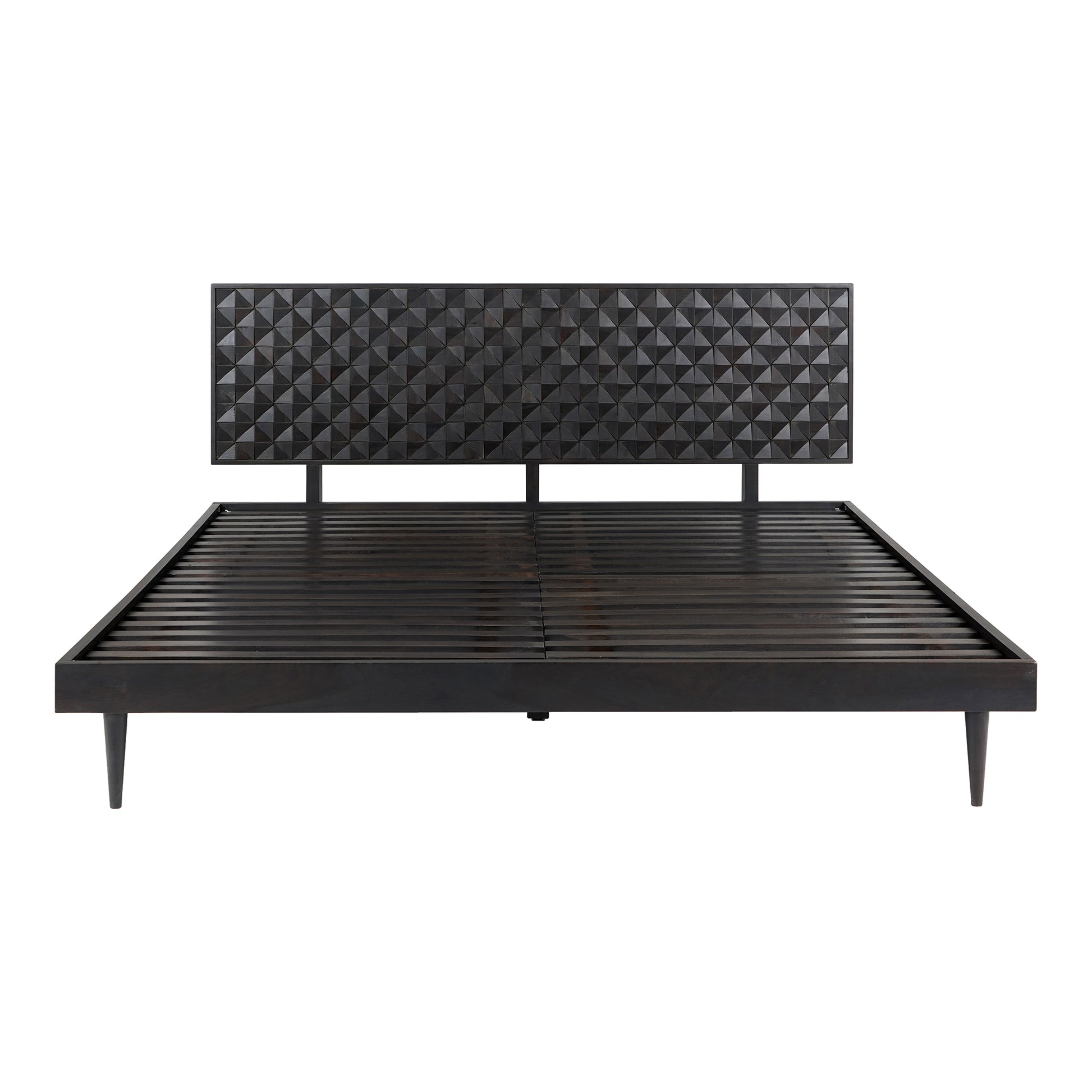 Moes Home Beds Pablo Black Mid-Century Modern Furniture