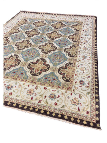 Artisan Cameron Charcoal Ivory Traditional Knotted Rug - Rugs - Artisan - Atlanta Designer Rugs