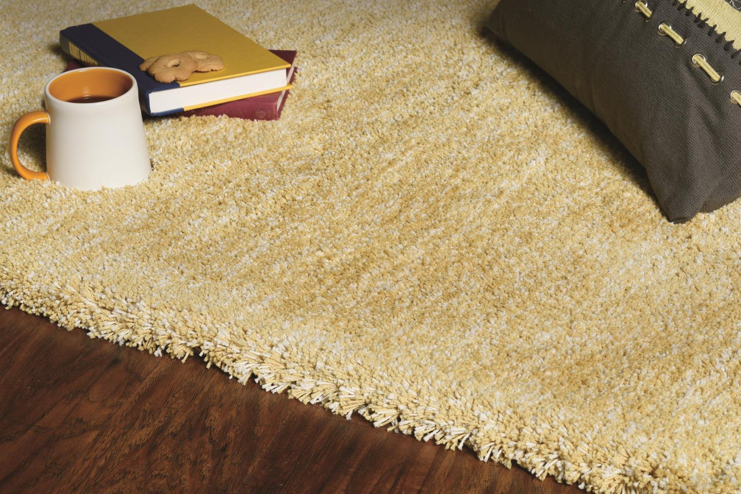 Kas Bliss 1586 Yellow Heather Casual Machine Made Rug